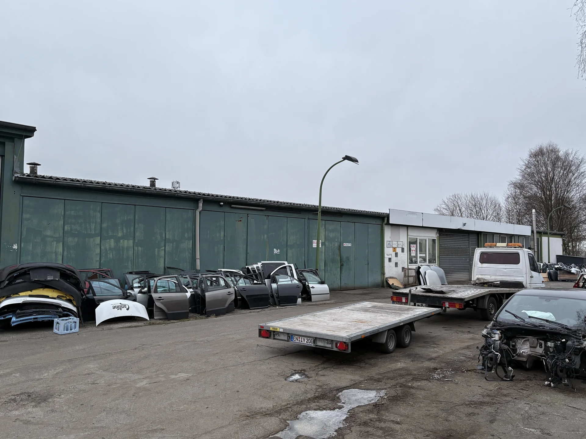 Transporter bereit zur Abholung